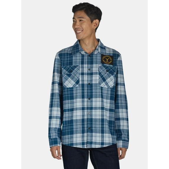 Yellowstone Men's & Big Men's Dutton Ranch Flannel Shirt , Sizes XS-3XL