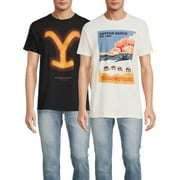 Yellowstone Men's and Big Men's Graphic Tee Shirt, 2 Pack, Sizes S-3XL