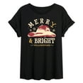 thumbnail image 1 of Yellowstone - Merry And Bright - Women's Oversized Graphic T-Shirt, 1 of 6
