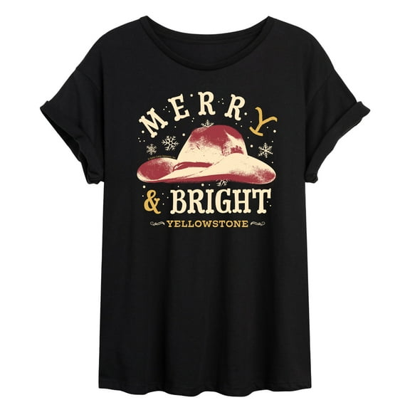 Yellowstone - Merry And Bright - Women's Oversized Graphic T-Shirt