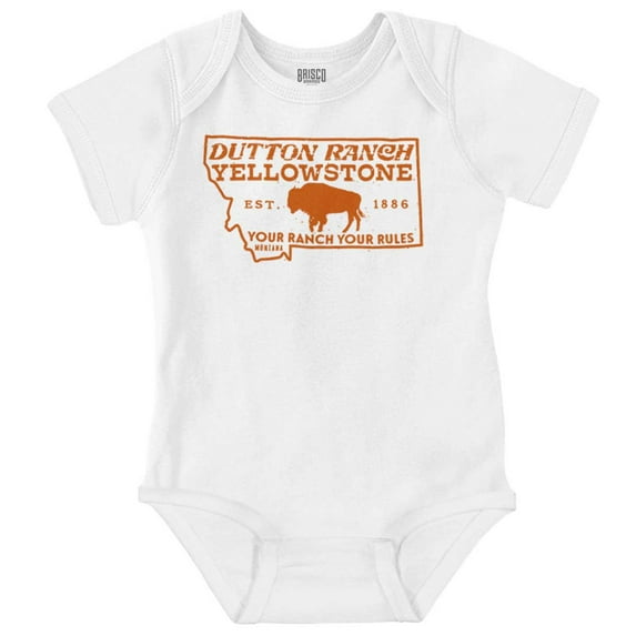 Yellowstone Montana State Ranch Romper Boys or Girls Infant Baby Brisco Brands NB