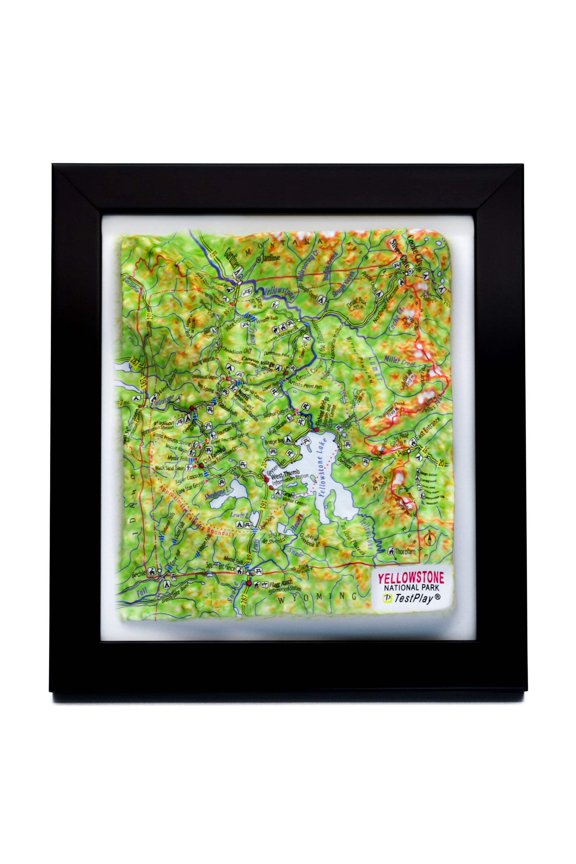 Yellowstone National Park 3D Raised Relief Map