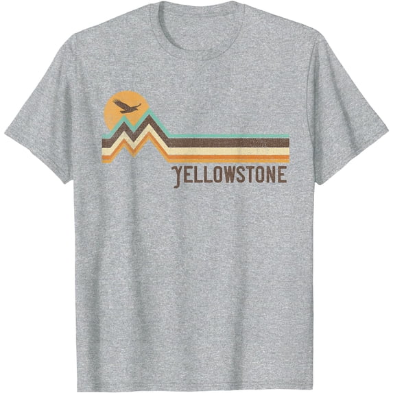 Yellowstone National Park 70s 80s Retro Vintage Distressed Unisex T-Shirt for Men Women Kids Toddler