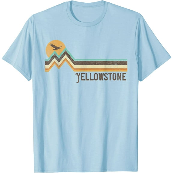 Yellowstone National Park 70s 80s Retro Vintage Distressed Unisex T-Shirt for Men Women Kids Toddler