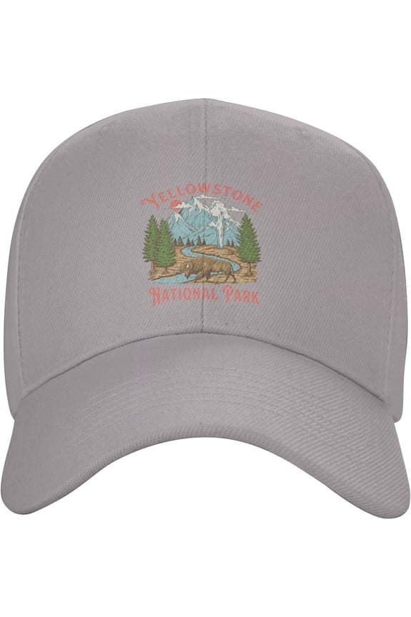 Yellowstone National Park Baseball Caps for Women 90s Vintage Washed Cotton Adjustable Cap Hat