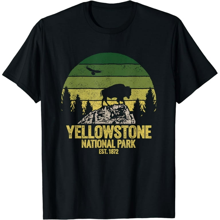 Yellowstone National Park T-Shirt - Distressed And Vintage Yellowstone National Park T-Shirt - Distressed And Vintage