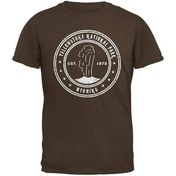 Yellowstone National Park Brown Adult T-Shirt - Large