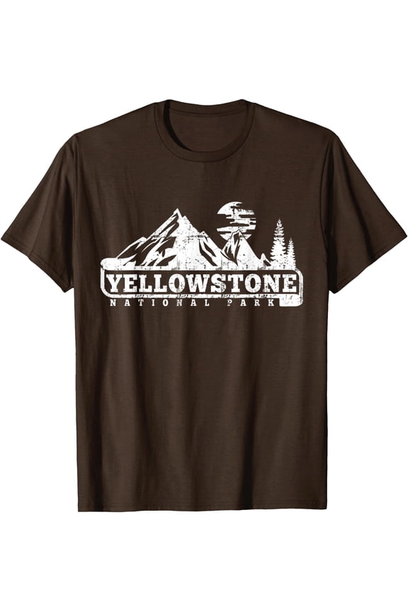 Yellowstone National Park I Love Hiking Wanderlust Unisex T-Shirt for Men Women Kids Toddler,Dark Chocolate Color,Size 5XL