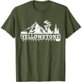 thumbnail image 1 of Yellowstone National Park I Love Hiking Wanderlust Unisex T-Shirt for Men Women Kids Toddler,Military Green Color,Size L, 1 of 5