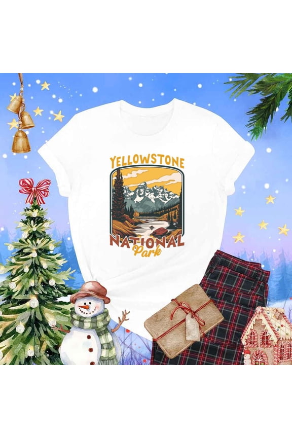 Yellowstone National Park Nature Lover Travel Souvenir Gift Unisex T-Shirt up to 5XL