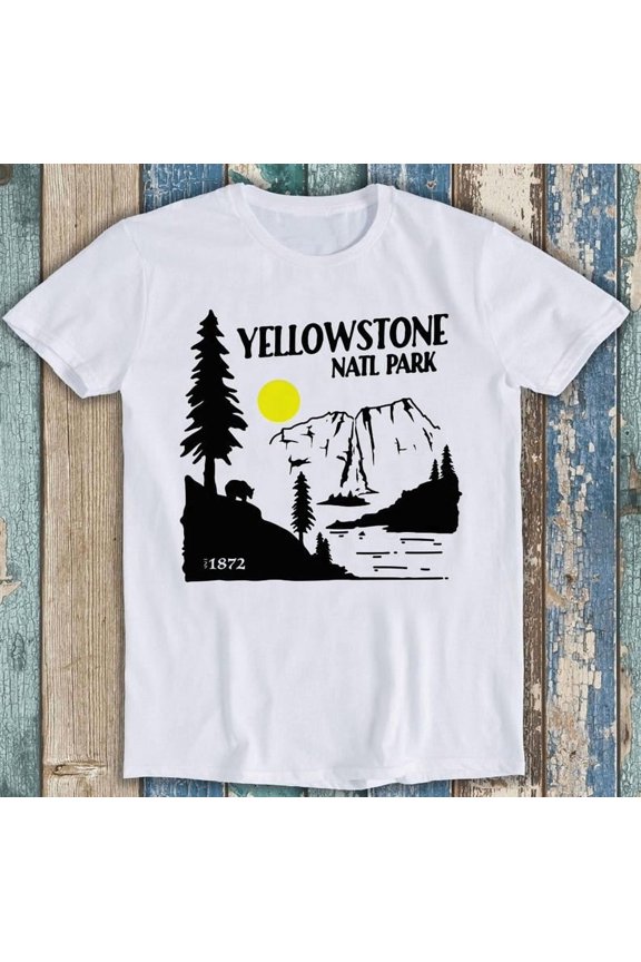 Yellowstone National Park Shirt, Retro 80s Graphic T-Shirt, Vintage Nature Adventure Tee, Funny Outdoor Gift