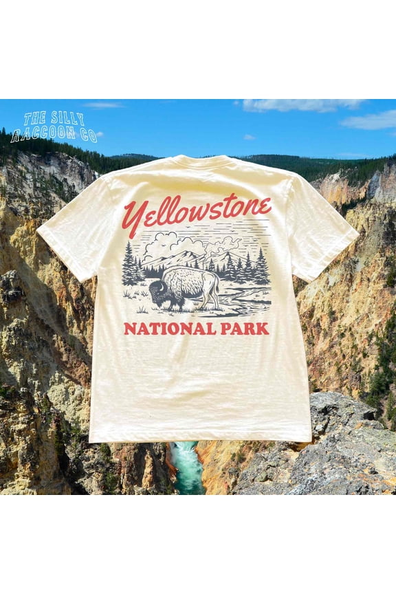 Yellowstone National Park Shirt, Vintage Bison Graphic Tee for Men Women, Retro Nature T-shirt, Park Souvenir Gift, Outdoorsy Adventure