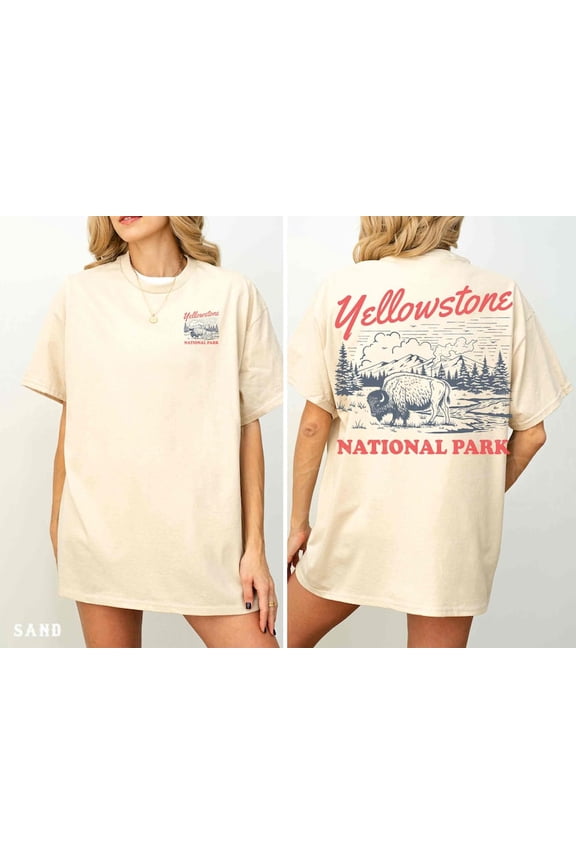 Yellowstone National Park Shirt, Vintage Bison Graphic Tee for Men Women, Retro Nature T-shirt, Park Souvenir Gift, Outdoorsy Adventure