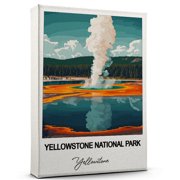 Yellowstone National Park Travel Wall Decor   Scenic Travel Canvas Print of Yellowstone Canvas   Beautiful Gift for Home, Office, or Living Space