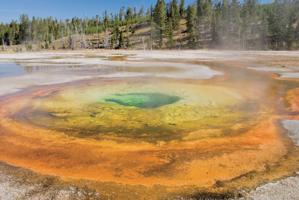 Yellowstone National Park United States Of America A Chromatic Pool Canvas Art - Philippe Widling Design Pics (19 x 12)