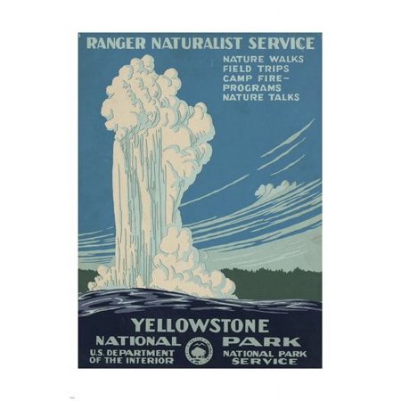 Yellowstone National Park Vintage Travel Poster 20x30 Giant Geyser Wilderness