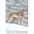 thumbnail image 1 of Yellowstone National Park, Wolf Scene (12x18 Wall Art Poster, Room Decor), 1 of 3