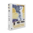 thumbnail image 1 of Yellowstone National Park, Wyoming, Old Faithful Geyser, WPA Style (19x27 inches, Premium 500 Piece Jigsaw Puzzle for Adults and Family, Made in USA), 1 of 4