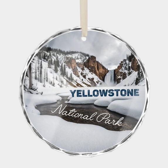 Yellowstone National Park Wyoming United States USA US Travel Souvenir Keepsake Memory Gift Ornament Christmas Gift Crystal Glass Xmas Ornaments Holiday Decor, 1 pc