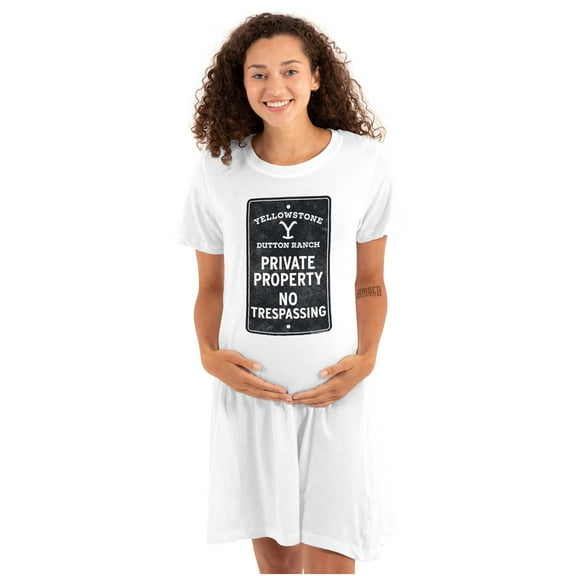 Yellowstone Private Property Sign Women's Maternity Dress Brisco Brands X
