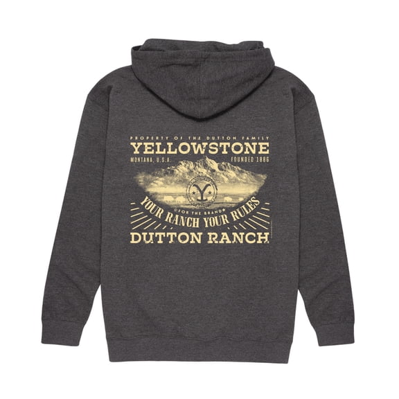 Yellowstone - Property Of Dutton Family - Men'S Fleece Pullover Hoodie