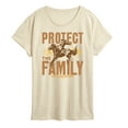 thumbnail image 1 of Yellowstone - Protect The Family - Women's Short Sleeve Graphic T-Shirt, 1 of 6