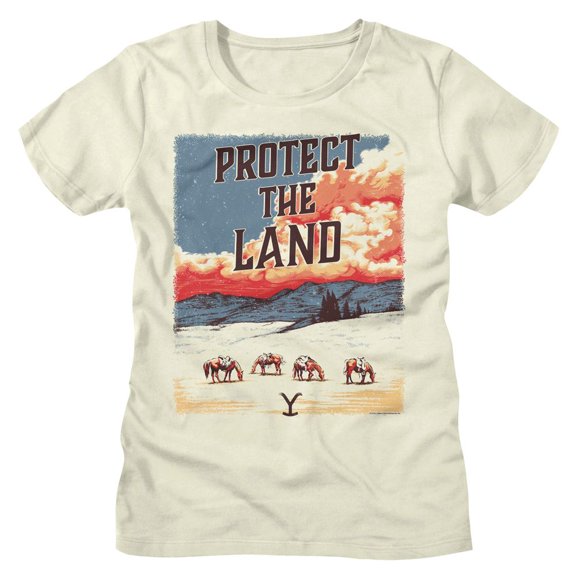 Yellowstone Protect The Land Vintage White Women's T-Shirt