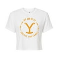 thumbnail image 1 of Yellowstone - Protect This Family - Juniors Cropped Cotton Blend T-Shirt, 1 of 5