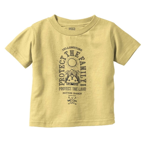 Yellowstone Protect the Family Barn Toddler Boy Girl T Shirt Infant Toddler Brisco Brands 6M