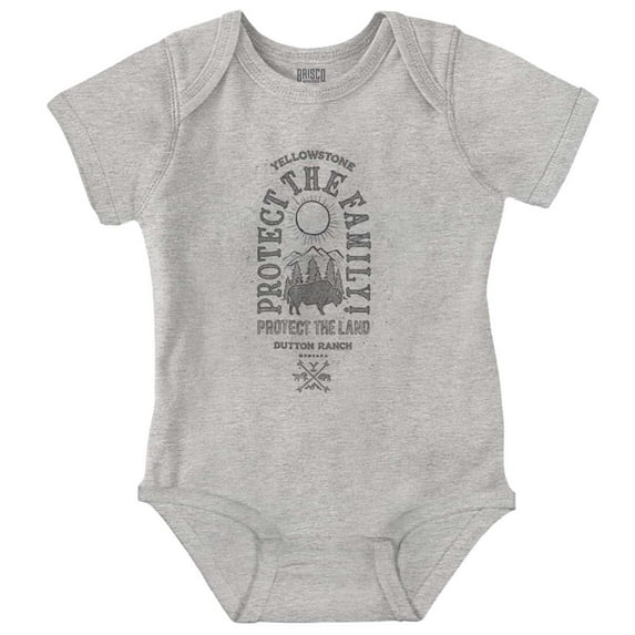 Yellowstone Protect the Land Buffalo Romper Boys or Girls Infant Baby Brisco Brands 6M