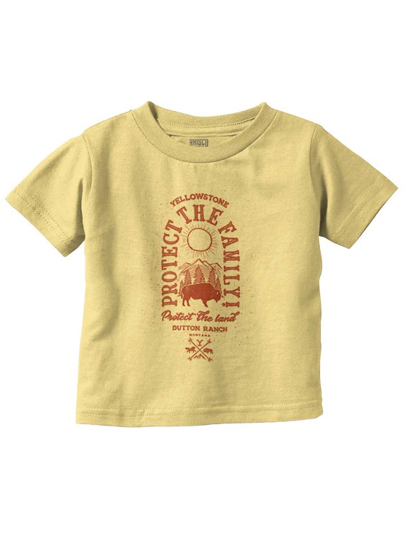 Protect the Land Buffalo Toddler Boy Girl T Shirt Infant Toddler Brisco Brands 12M