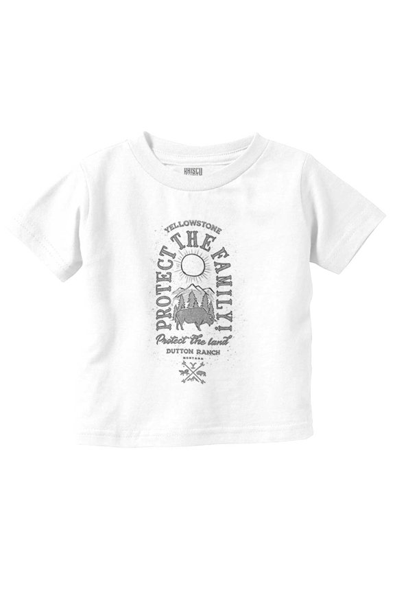 Protect the Land Buffalo Toddler Boy Girl T Shirt Infant Toddler Brisco Brands 24M