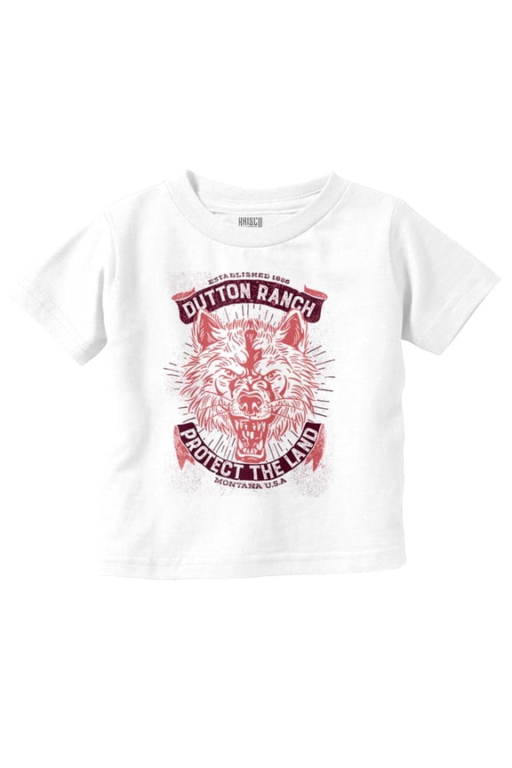 Protect the Land Wolf Toddler Boy Girl T Shirt Infant Toddler Brisco Brands 6M