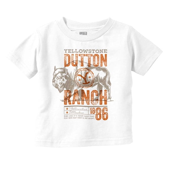 Yellowstone Ranch Buffalo Last Ride Toddler Boy Girl T Shirt Infant Toddler Brisco Brands 24M