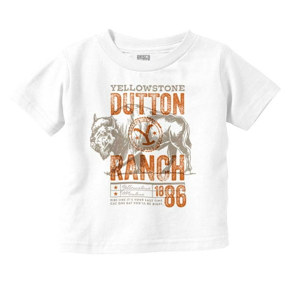 Yellowstone Ranch Buffalo Last Ride Toddler Boy Girl T Shirt Infant Toddler Brisco Brands 6M