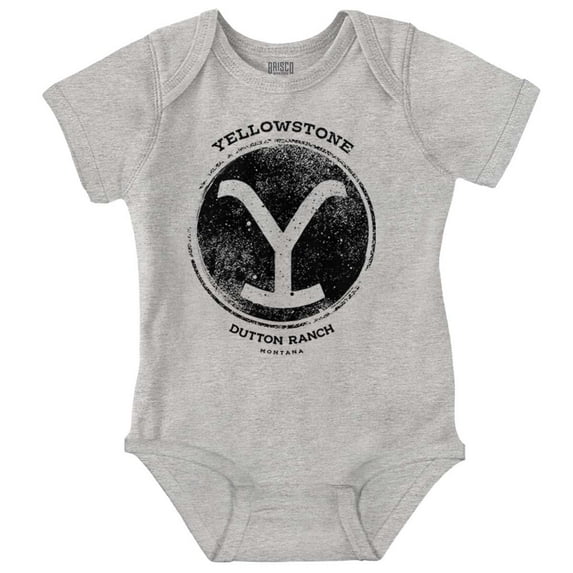 Yellowstone Ranch Cattle Brand Romper Boys or Girls Infant Baby Brisco Brands NB