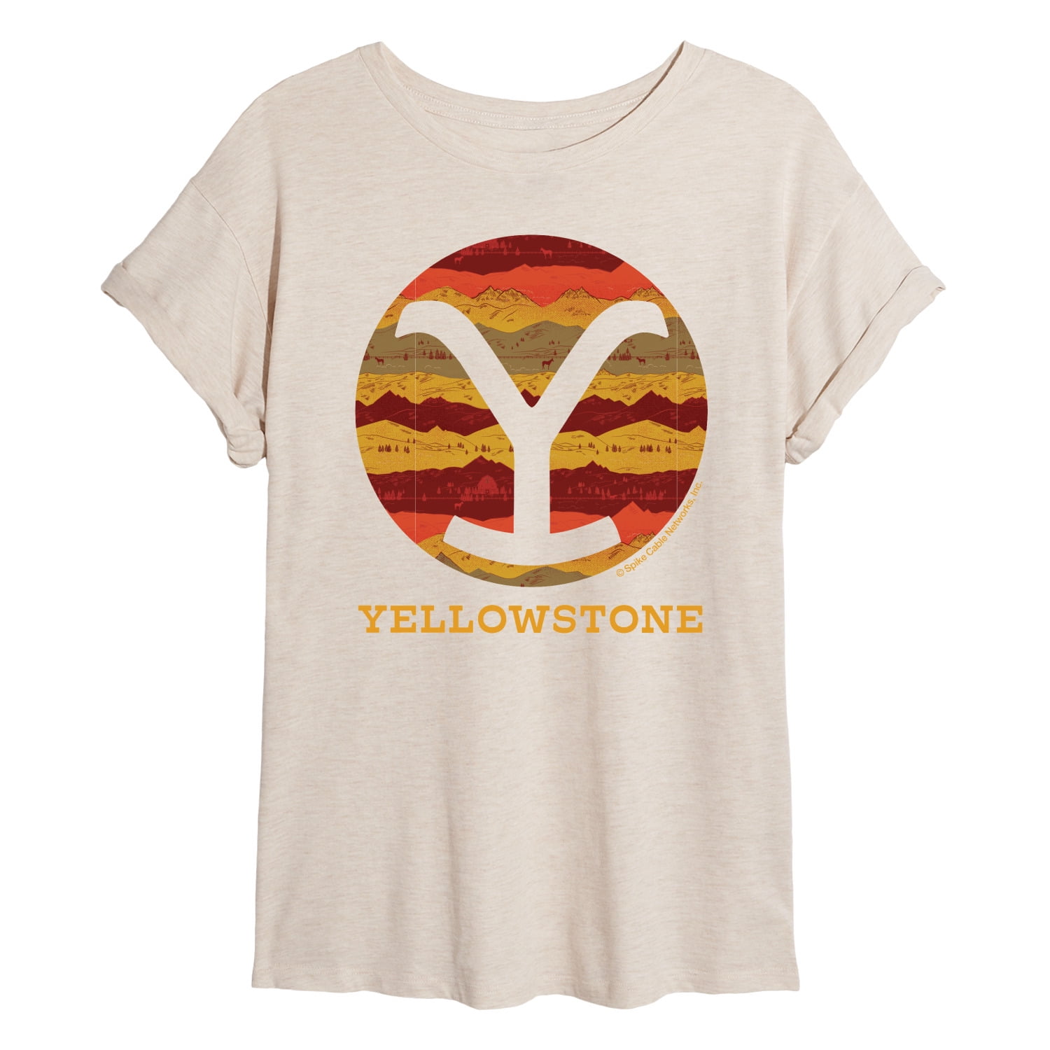Yellowstone - Ranch Pattern Y Brand Fill - Women's Oversized T-Shirt ...