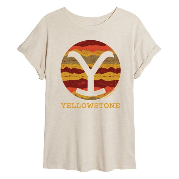 Yellowstone - Ranch Pattern Y Brand Fill - Women's Oversized T-Shirt