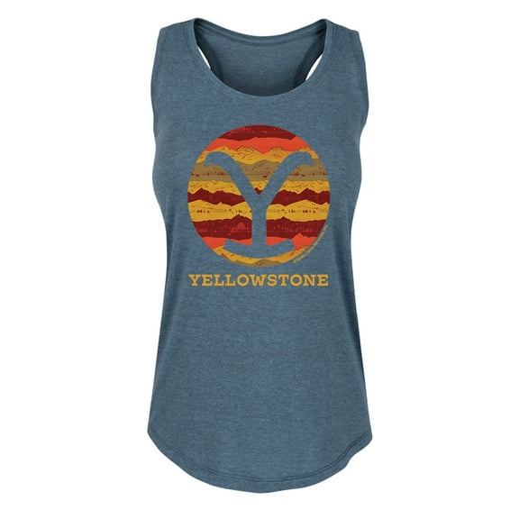 Yellowstone - Ranch Pattern Y Brand Fill - Women's Racerback Tank Top