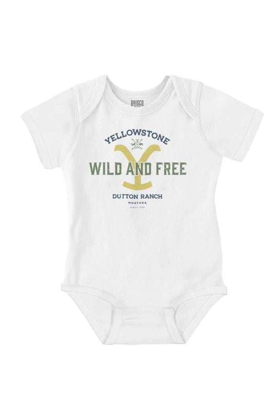 Ranch Y Wild and Free Romper Boys or Girls Infant Baby Brisco Brands 6M
