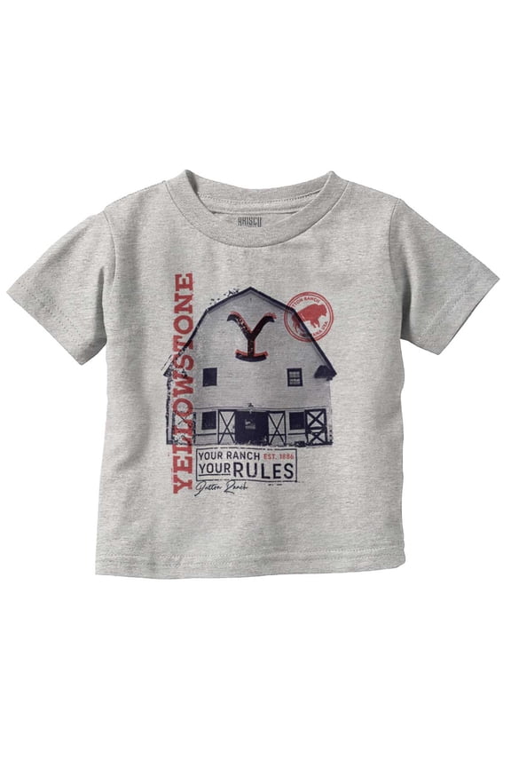 Ranch Your Rules Barn Toddler Boy Girl T Shirt Infant Toddler Brisco Brands 6M