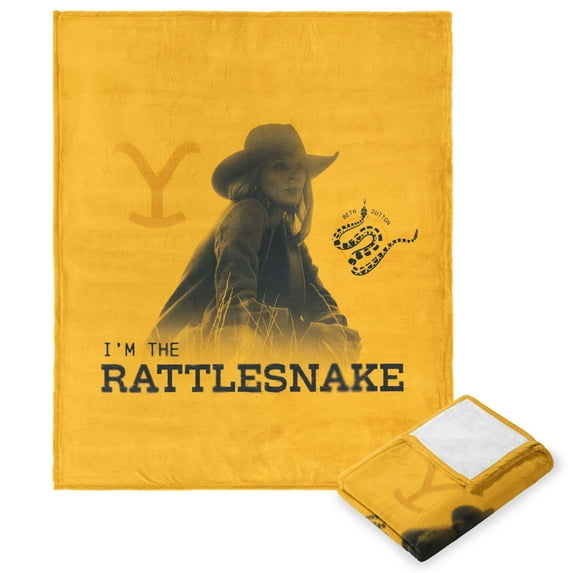 The Northwest 1YLS-23600-0018-OOF 50 x 60 in. Paramount Yellowstone Rattlesnake Silk Touch Throw Blanket