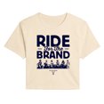thumbnail image 1 of Yellowstone - Ride For The Brand - Juniors Cropped Graphic T-Shirt, 1 of 4