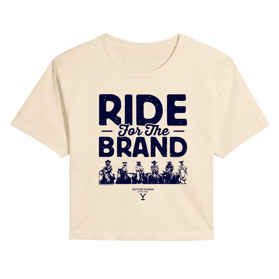 Yellowstone - Ride For The Brand - Juniors Cropped Graphic T-Shirt
