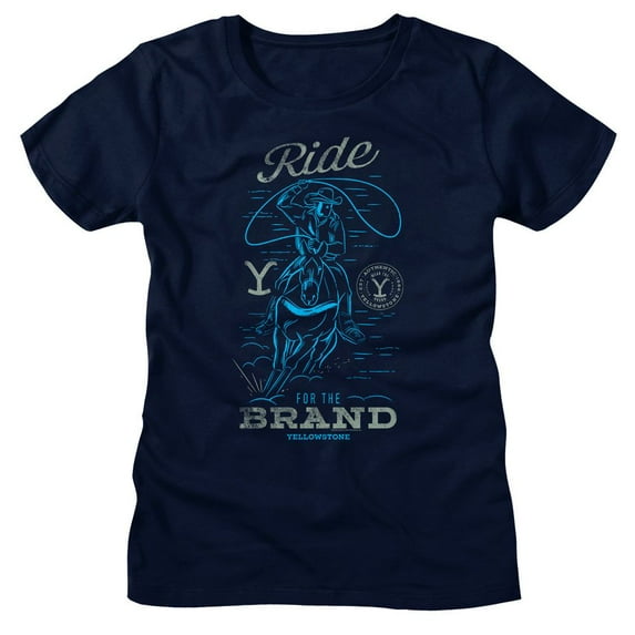 Yellowstone Ride For The Brand Navy Women's T-Shirt