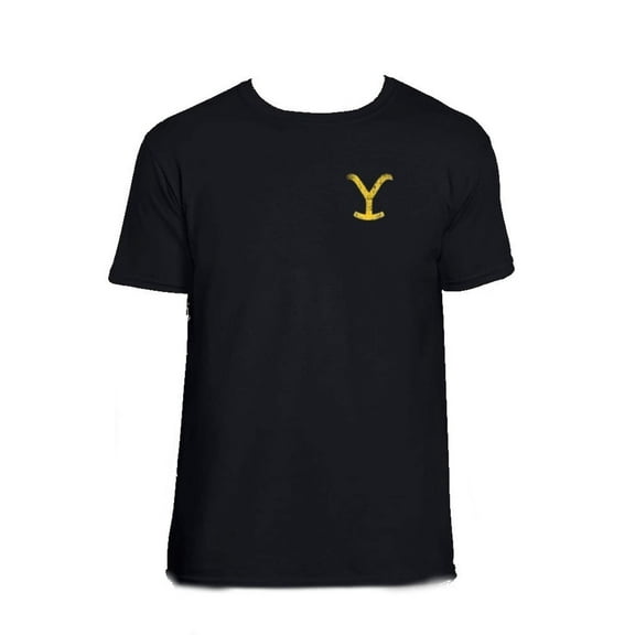 Yellowstone Rider Sunset Silhouette Front and Back Print T-Shirt-Medium