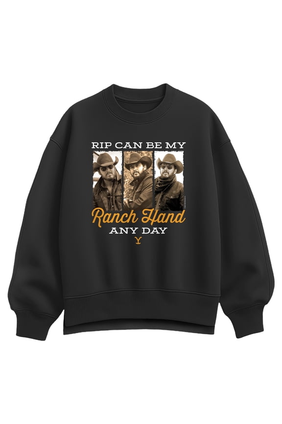 - Rip Can Be My Ranch Hand Any Day - Women's Oversized Fleece Crew Sweatshirt