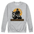 thumbnail image 1 of Yellowstone - Rip Rideing Horseback - Men's Crew Neck Fleece Pullover, 1 of 6