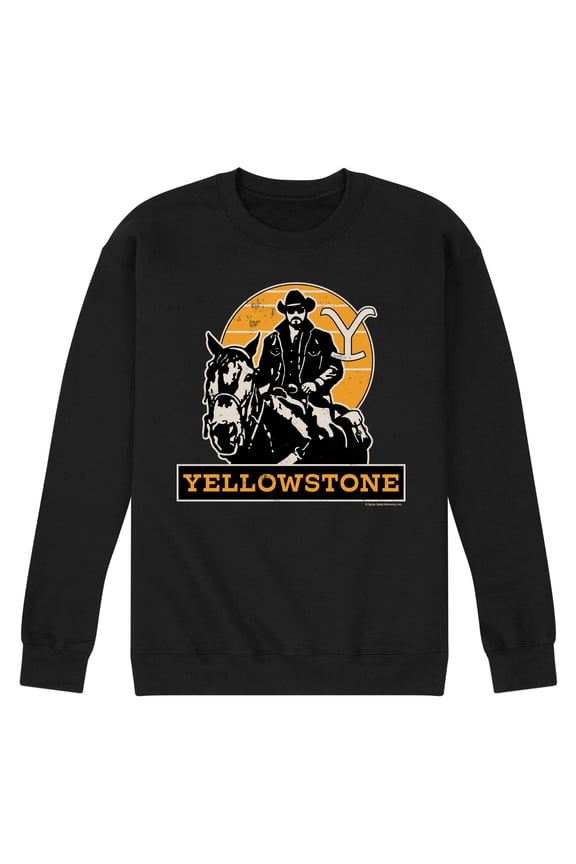 - Rip Rideing Horseback - Men's Crew Neck Fleece Pullover