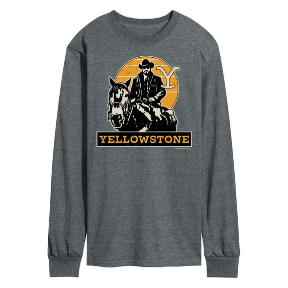 Yellowstone - Rip Rideing Horseback - Men's Long Sleeve T-Shirt